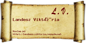 Landesz Viktória névjegykártya